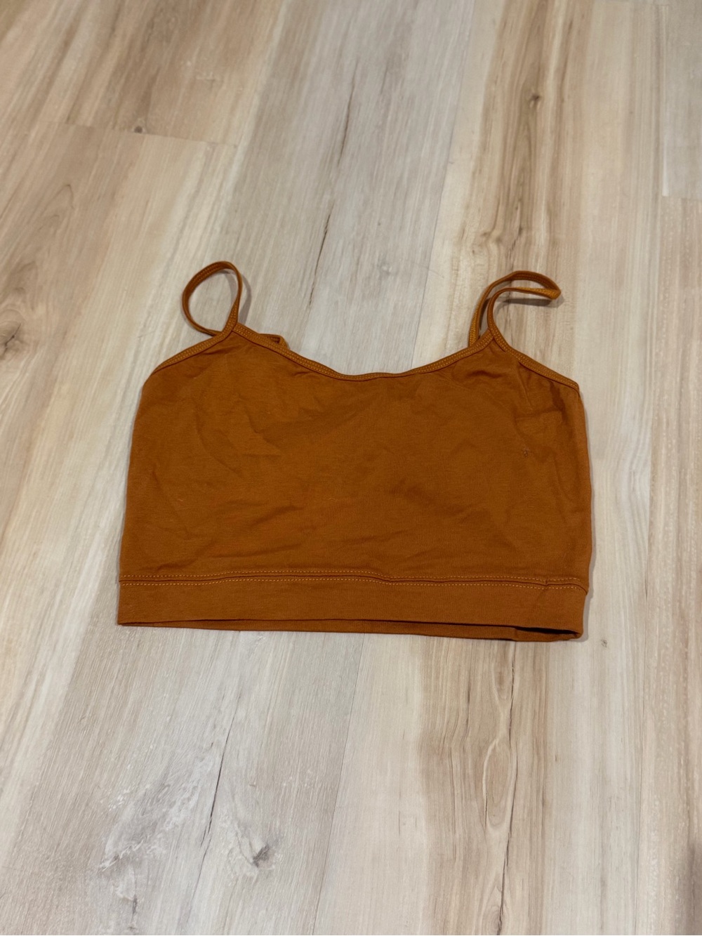 Women's Rust Scoop Neck Cropped Tank Top